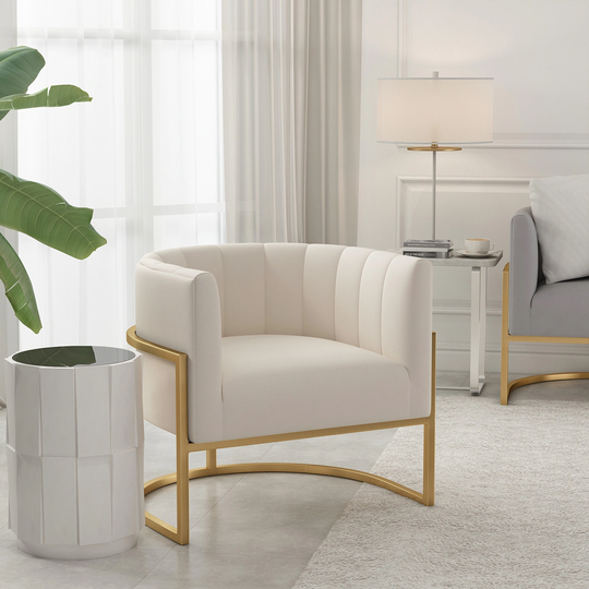 Havana Textured Velvet Upholstered Accent Chair