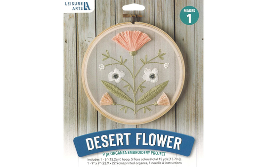 Leisure Arts Desert Flower 6" Embroidery Kit