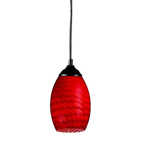 Jazz Red and Black 1-light Mini Pendant