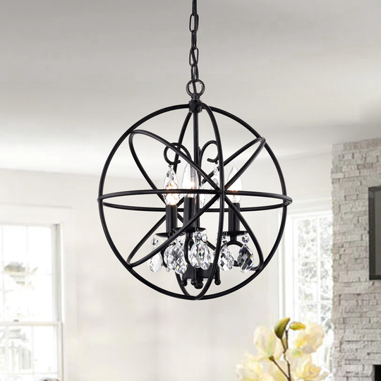 Phobos Bronze Metal/ Glass 3-light Globe Pendant Fixture