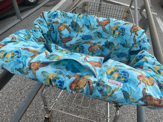 High Chair Cover Shopping Cart Cover For Boy Or Girl Turtles By Michaelmooodesign
