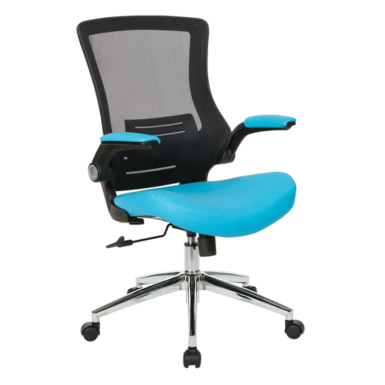 Porch & Den Hideo Faux Leather/ Black Mesh Office Chair