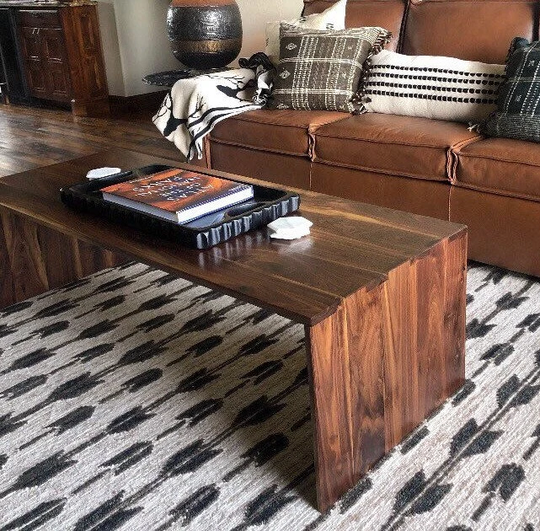 Mid Century Modern Coffee Table | Solid Walnut Handmade Mcm Columbus Ohio Furniture