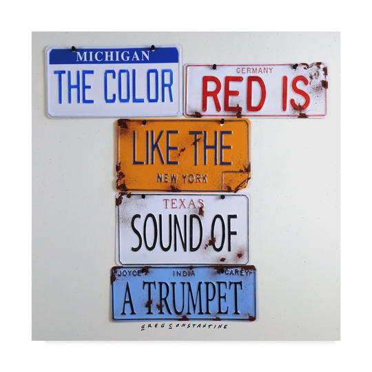 Gregory Constantine 'Carey The Color Red' Canvas Art - Multi-color