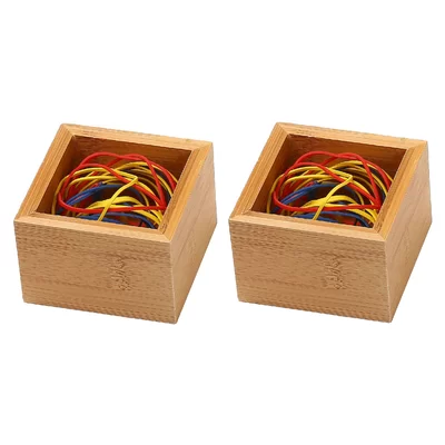 Bamboo 2" H x 3" W x 3" D Organizer Set