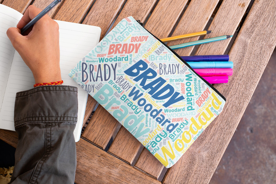 Custom Boy Pencil Case, Personalized Pouch For Boys, Preschool Gift Boy, Personalised Bag School