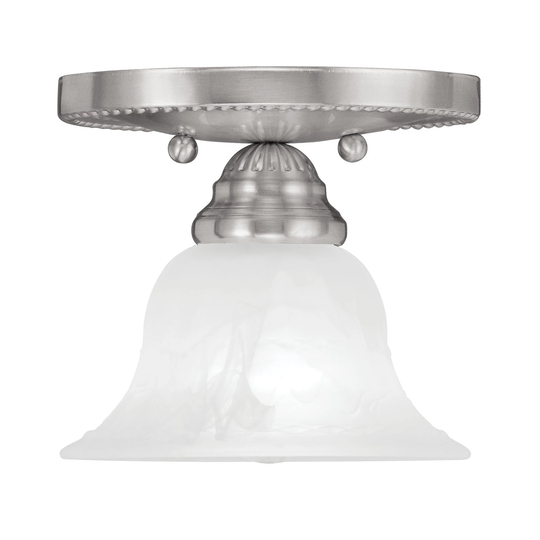 Livex Lighting Edgemont Brushed-nickel 1-light Ceiling-mount Light
