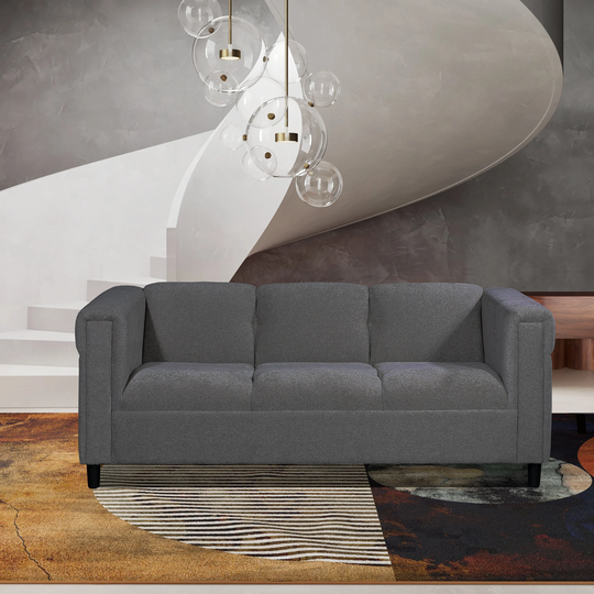 Made in USA Indoor Upholstered Fabric Sofa - Dark Gray - 72*33*28 inches