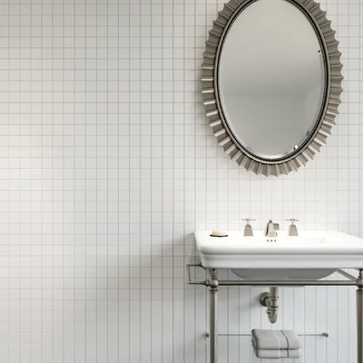 2" x 2" Porcelain Grid Mosaic Wall & Floor Tile
