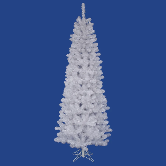 6.5' x 32" White Salem Pencil Pine Tree with 493 PVC Tips