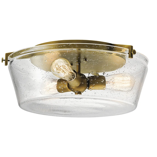 Kichler Lighting Alton Collection 3-light Natural Brass Flush Mount
