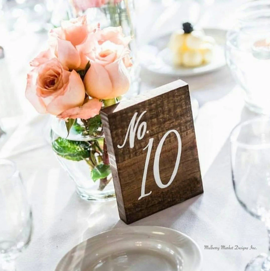 Wedding Table Numbers, Rustic Wooden Signs, "No. Style", Decor