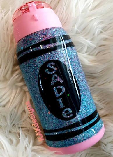 Crayon Tumbler//Glitter Dipped Mug-Create Your Personalized Tumbler//Pencil & Crayon Tumblers//Gifts For Students & Teachers