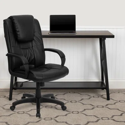 Wolken High Back LeatherSoft Executive Swivel Office Chair w/Oversized Headrest