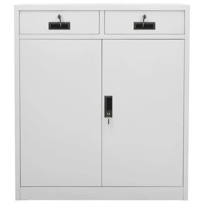Inbox Zero Office Cabinet Anthracite 35.4"X15.7"X40.2" Steel
