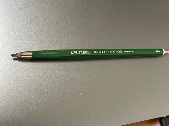 A.w. Faber Castell Tk 9400 Clutch Pencil Germany Hb Green Vintage