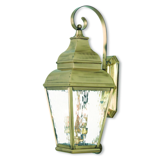 Giuseppe Lighting Three Light Outdoor Wall Lantern Exeter Antique B - Exact Size