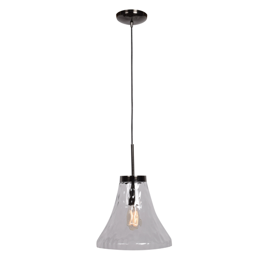 Access Lighting Simplicite 1-light Black Chrome Bell Pendant