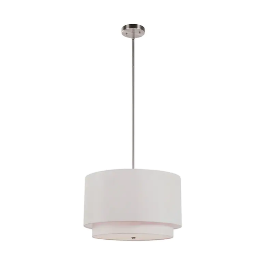 Giuseppe Imports PND802 IV Three Light Pendant Schiffer Brushed Nick - Exact Size