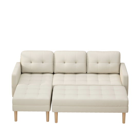 L-shape Sofa Chaise Lounge with Ottoman Bench