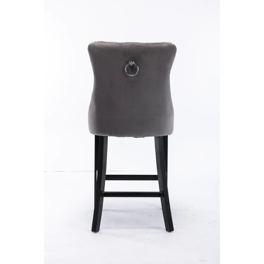 Dining Chair with Button Tufted Decoration and Wooden Legs