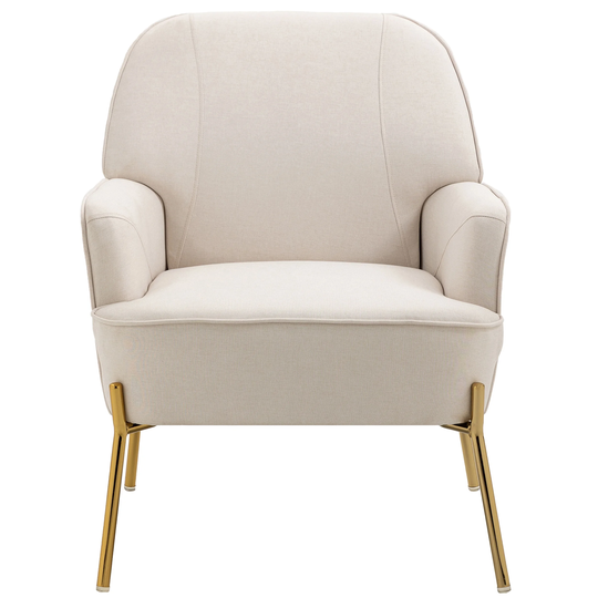 Arm Accent Chair, Living Room Chair / Leisure Single Sofa with Golden Feet