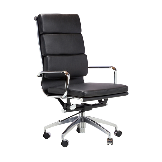 Black Leather High Back Office Chair