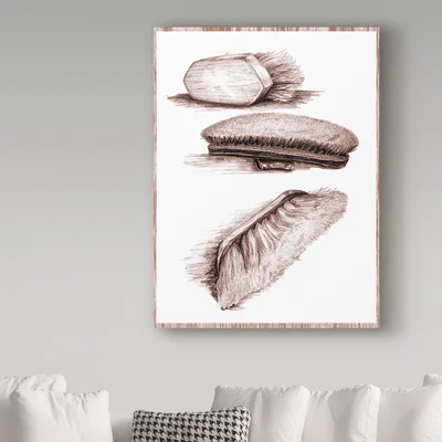 'Grooming Brushes' Graphic Art Print on Wrapped Canvas