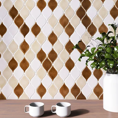 Handmade 2" x 4" Porcelain Grid Mosaic Wall Tile