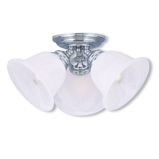 Livex Lighting Essex Polished Chrome 3-light Ceiling Mount