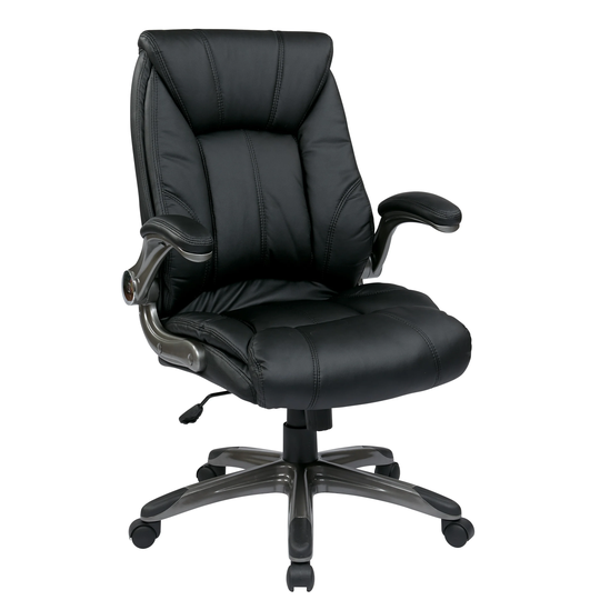 Faux Leather Mid-Back Office Chair