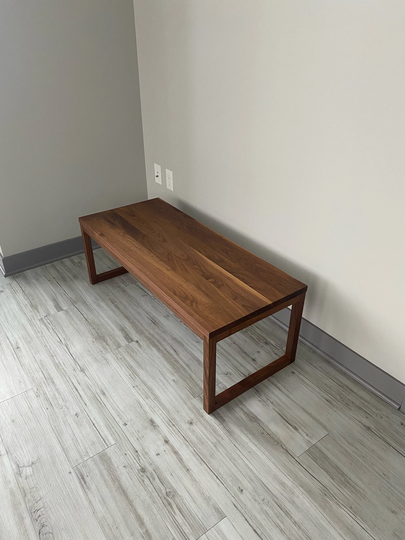 Modern Solid Walnut Coffee Table