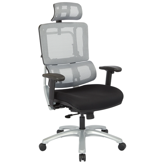 Vertical Grey Mesh Back Adjustable Office Chair