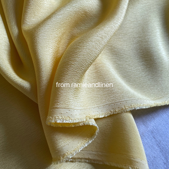 Silk Fabric, Solid Color, 22-23 Momme Heavy Crepe Half Yard By 43" Wide