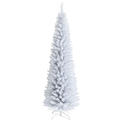7" H Regular White Realistic Artificial PVC Cashmere Christmas Tree