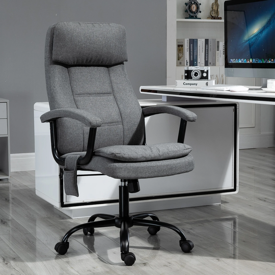 Vinsetto Executive Massage Office Chair with 2-Point Lumbar Massage, USB Power, Adjustable Height, Padded Headrest, Armrest