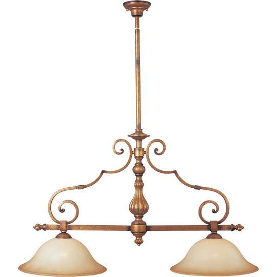 La Scalla 2-light 16" Wide Resin Pendant - gold umber