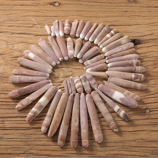 Large Sea Urchin Pearl Pencil Loose Beads, Top Drilled Spines Bead, Smooth Long Beads