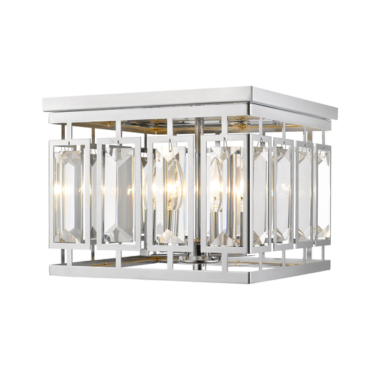 Avery Home Lighting Mersesse Chrome 4-light Flush Mount
