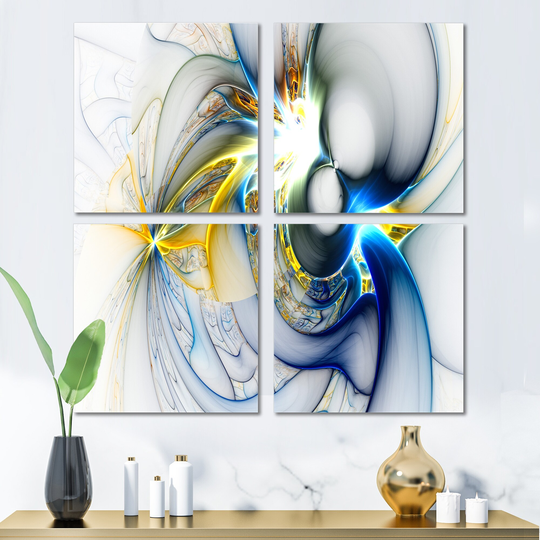 Designart 'Shining Multi Colored Plasma' Abstract Canvas Wall Art Print