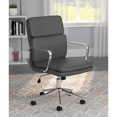 Standard Back Upholstered Office Chair Grey By Coaster