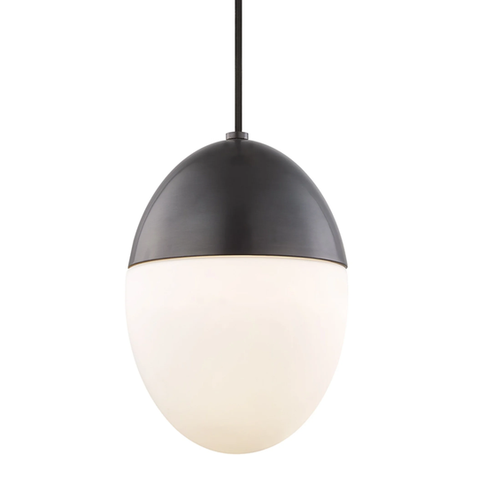 Mitzi by Hudson Valley Orion 1-light Old Bronze Small Pendant, Opal Matte Glass
