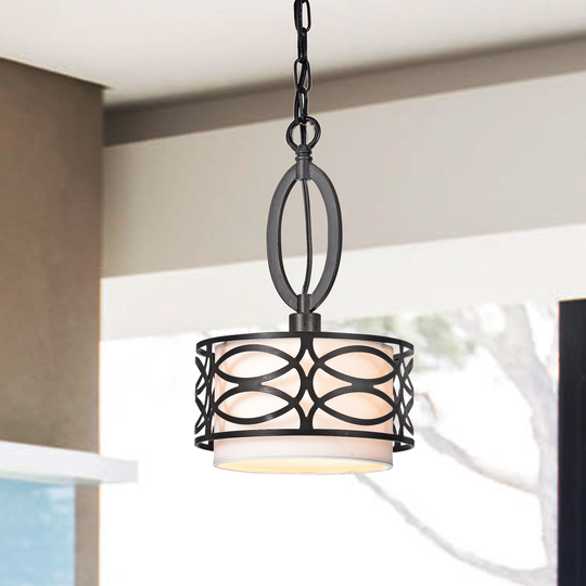Bross 1-Light Drum Pendant