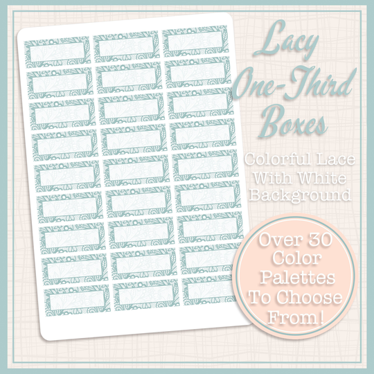 Colorful Lace | One-Third Box Stickers Lacy Frame 27 Total