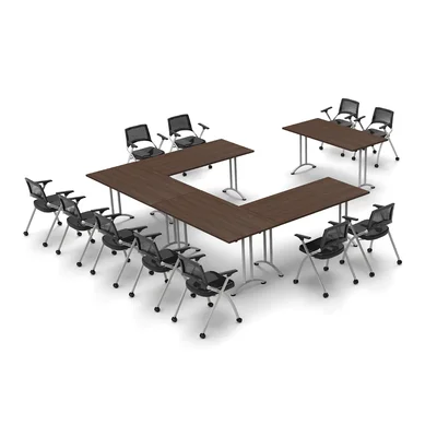 11 Person Conference Meeting Tables with 11 Chairs Complete Set