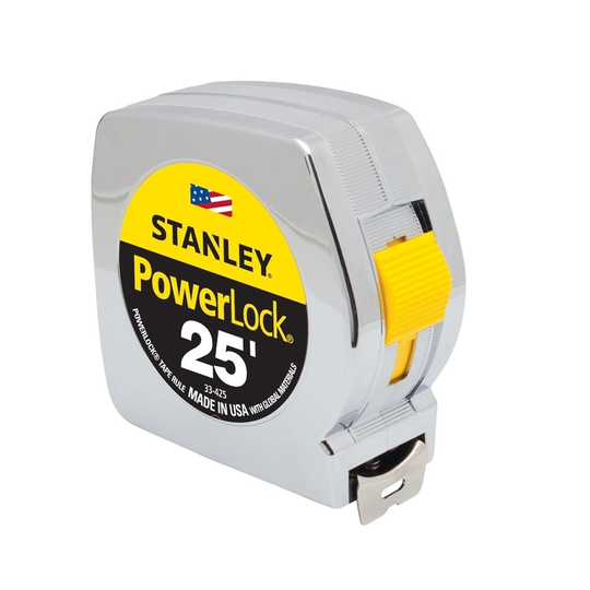 Stanley 33-425 PowerLock Measuring Tape, 25 Feet x 1 Inch - 1"x25'