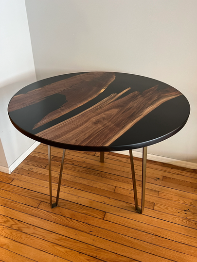 Handcrafted Black Walnut & Epoxy Table