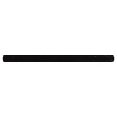 12" X 0.8" Marble Pencil Liner / Round Tile Trim in Black