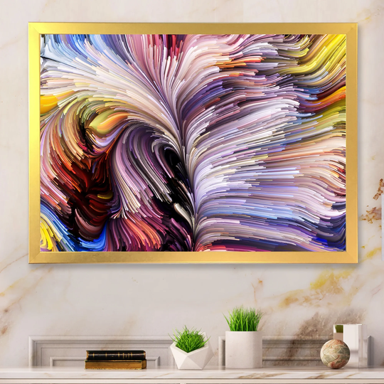 Designart 'Elegance Of Liquid Color III' Modern Framed artwork