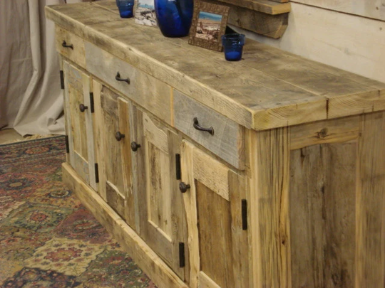 Driftwood Sideboard Cabinet | 72" Long X 15" Deep 29" High